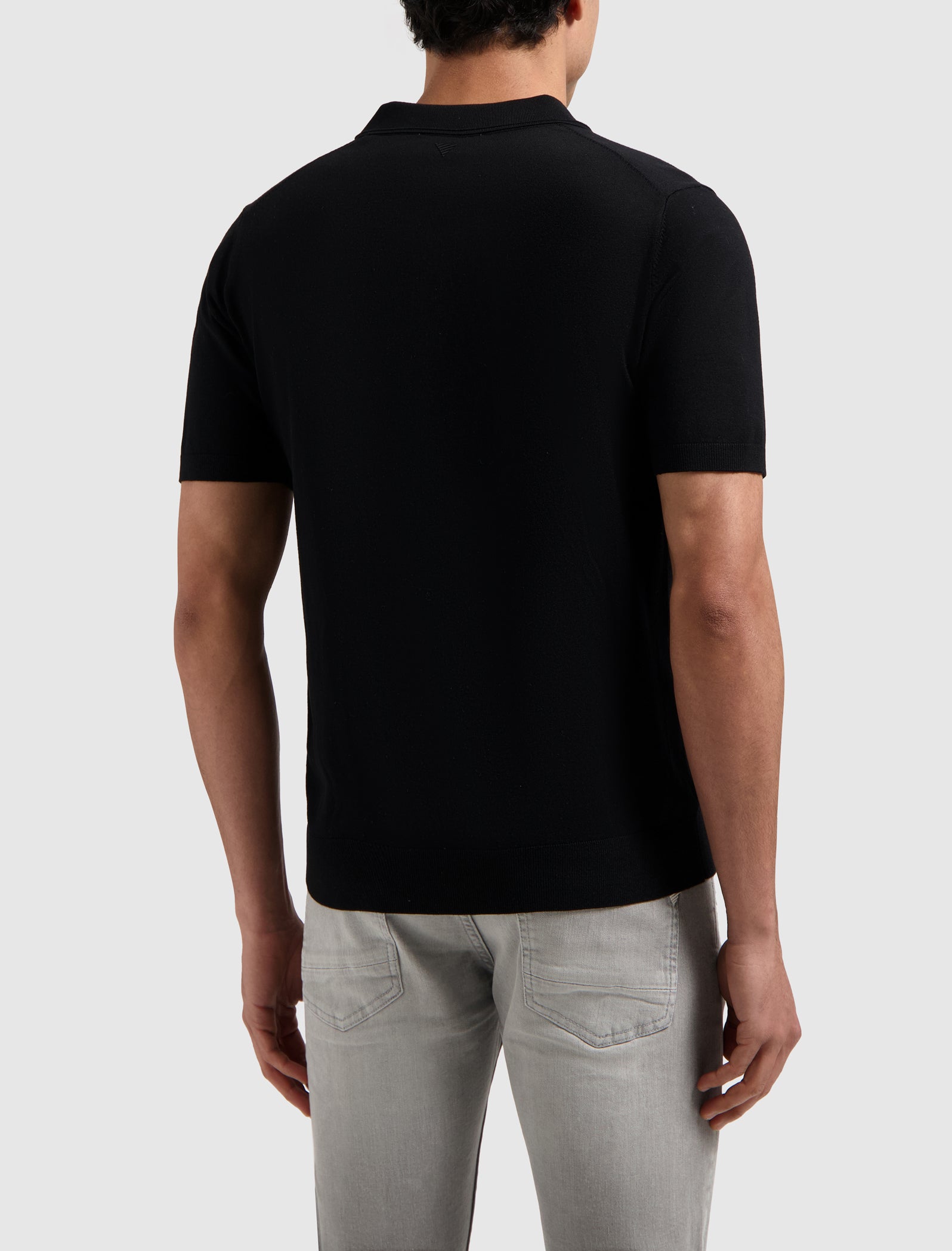 Half-zip Knitwear Polo | Black