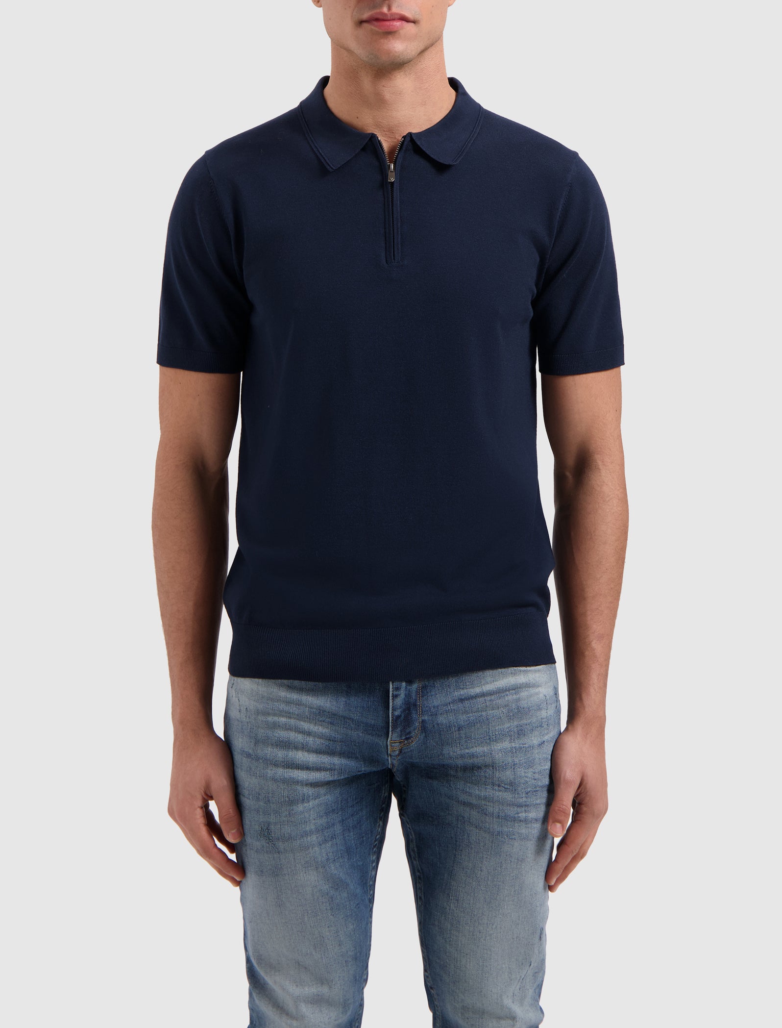 Half-zip Knitwear Polo | Navy