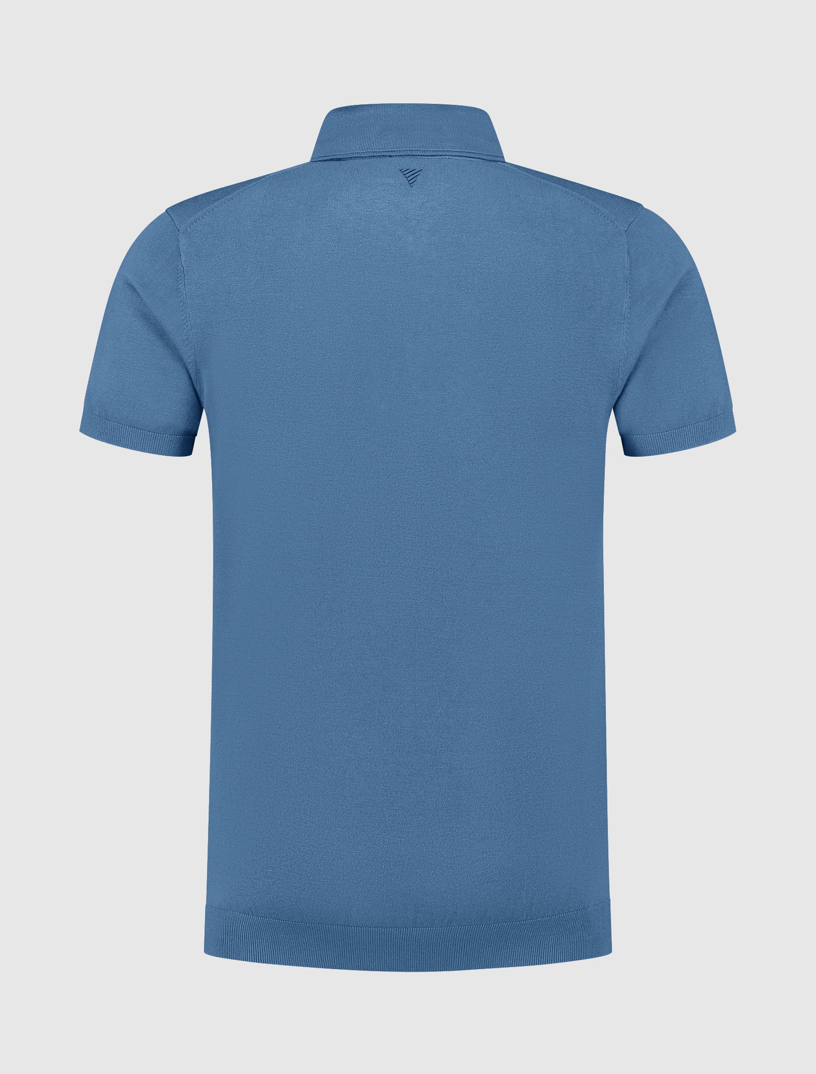 Half-zip Knitwear Polo | Mid Blue