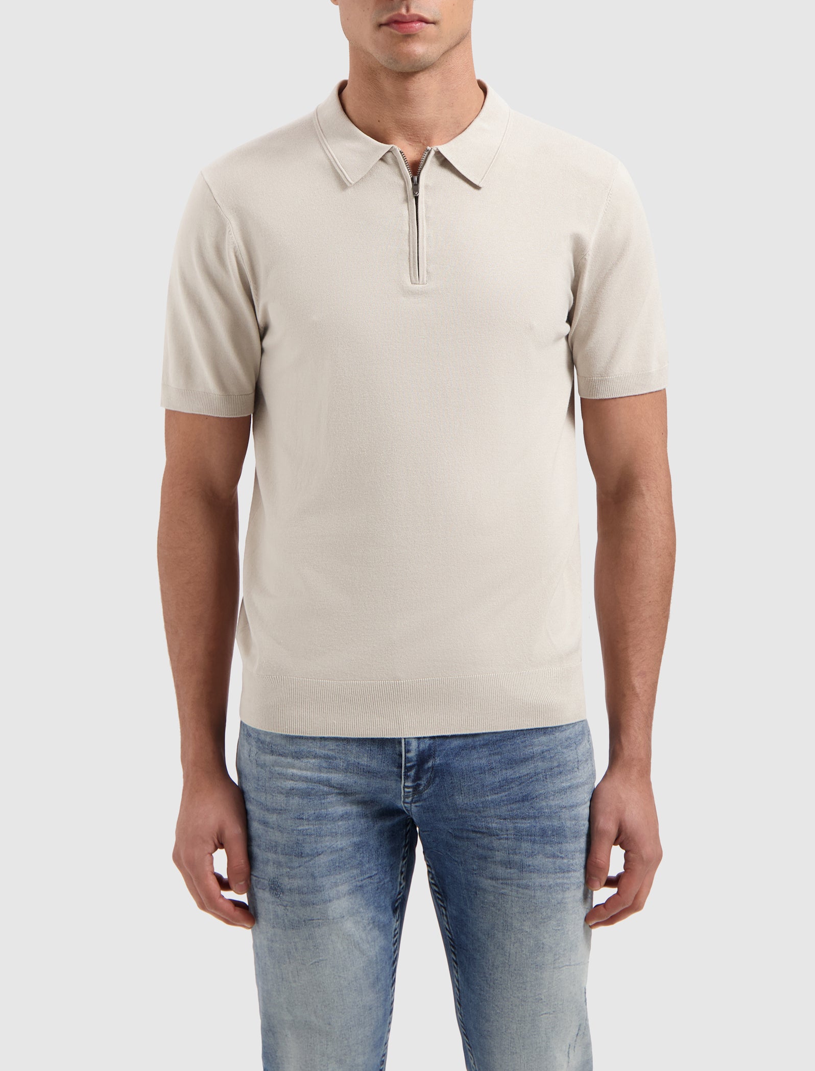 Half-zip Knitwear Polo | Sand