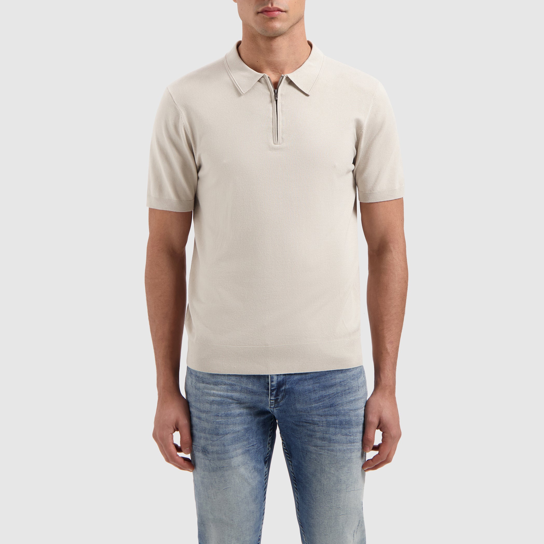 Half-zip Knitwear Polo | Sand