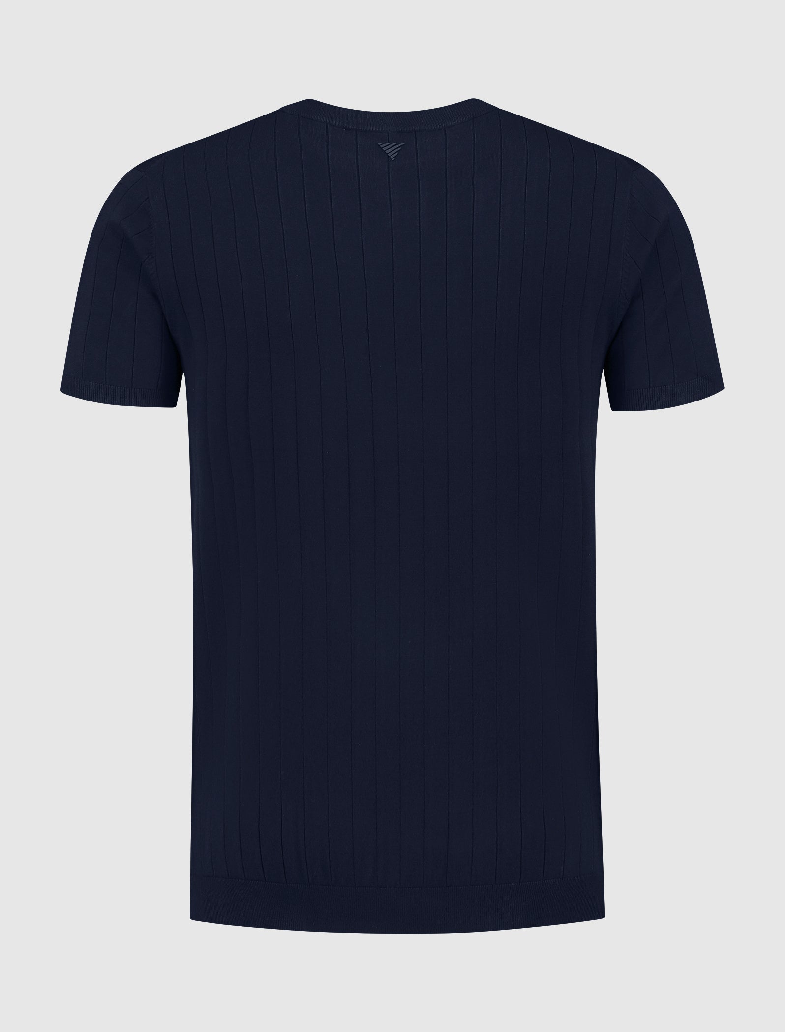 Vertical Striped Knitwear T-shirt | Navy