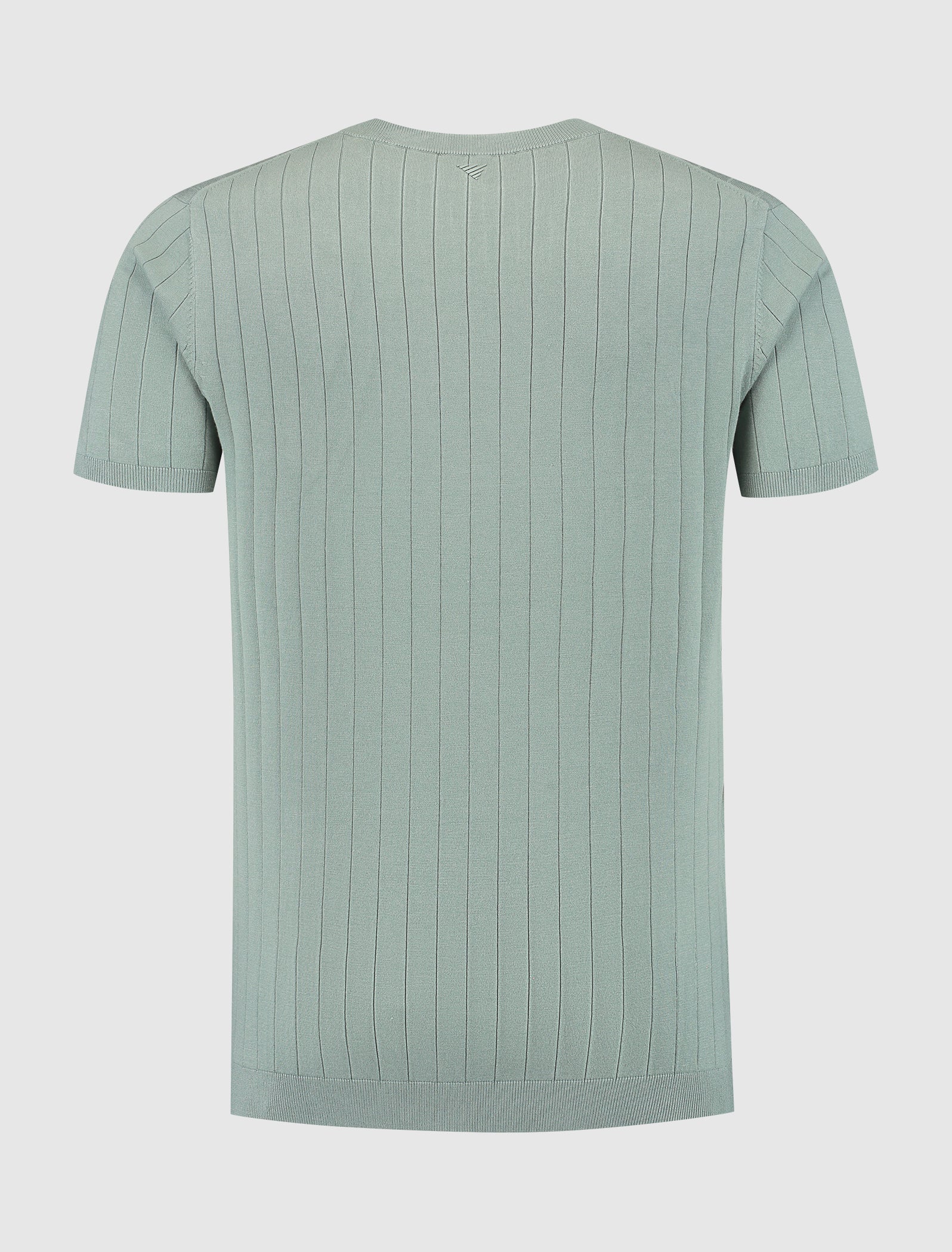 Vertical Striped Knitwear T-shirt | Army Green