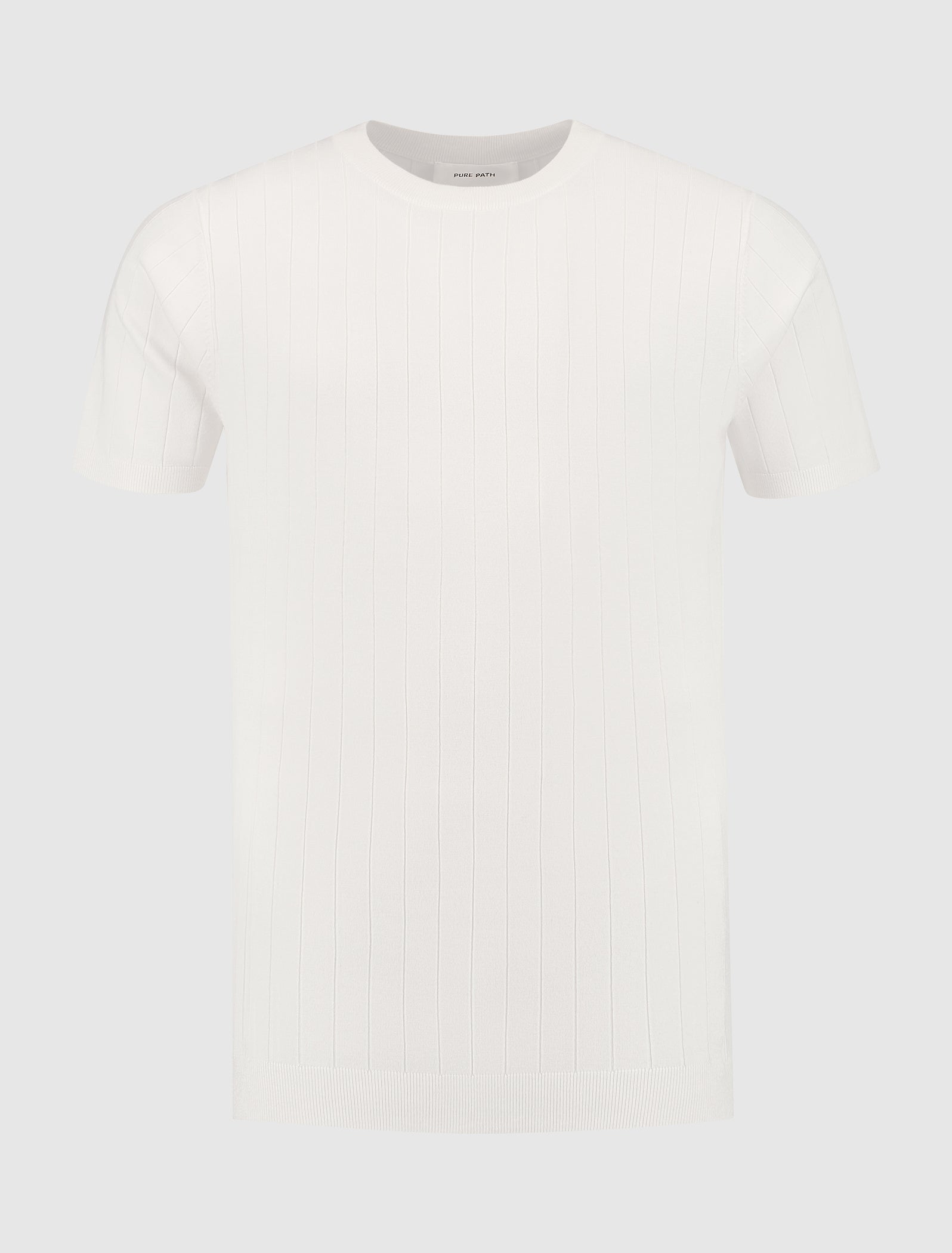 Vertical Striped Knitwear T-shirt | Off White