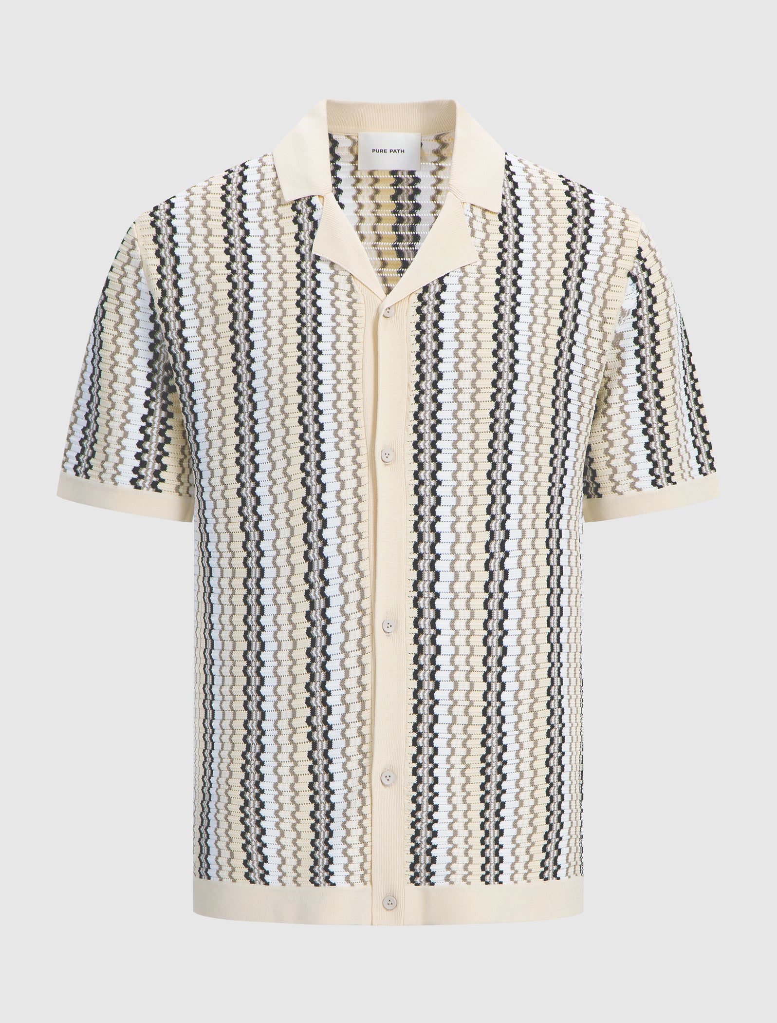 Ajour Knitwear Shirt | Sand