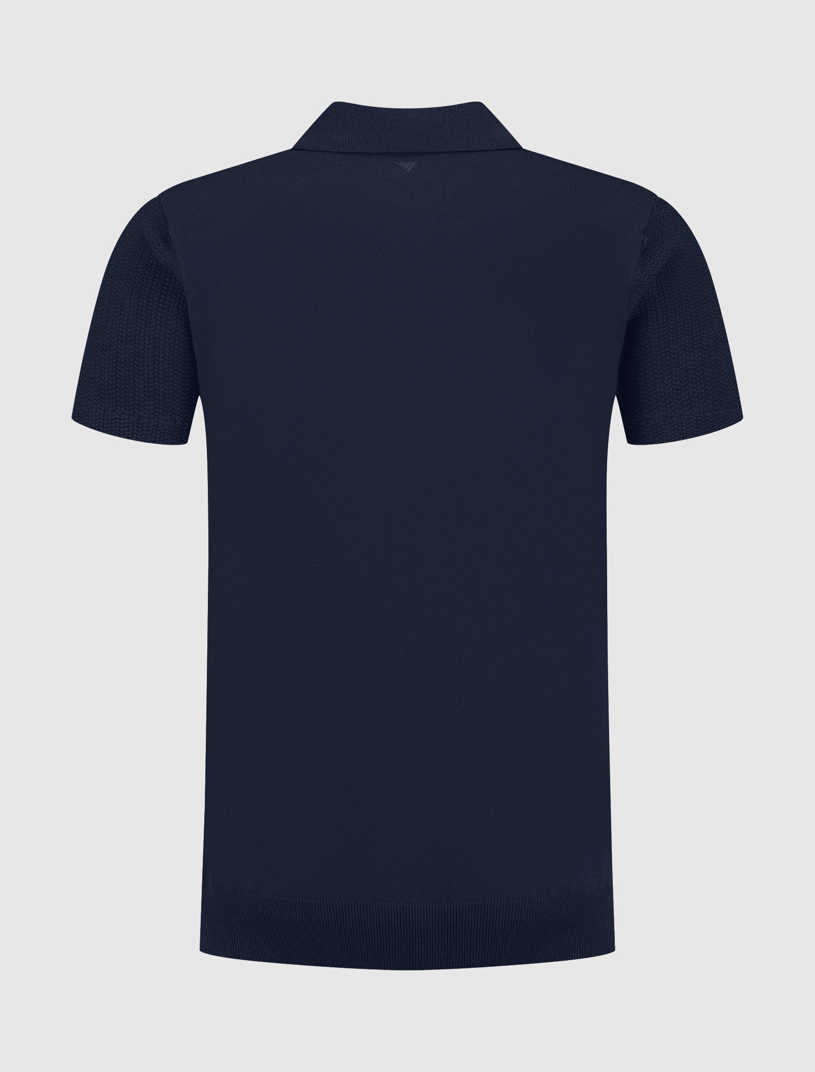 Braided Knitwear Polo | Navy