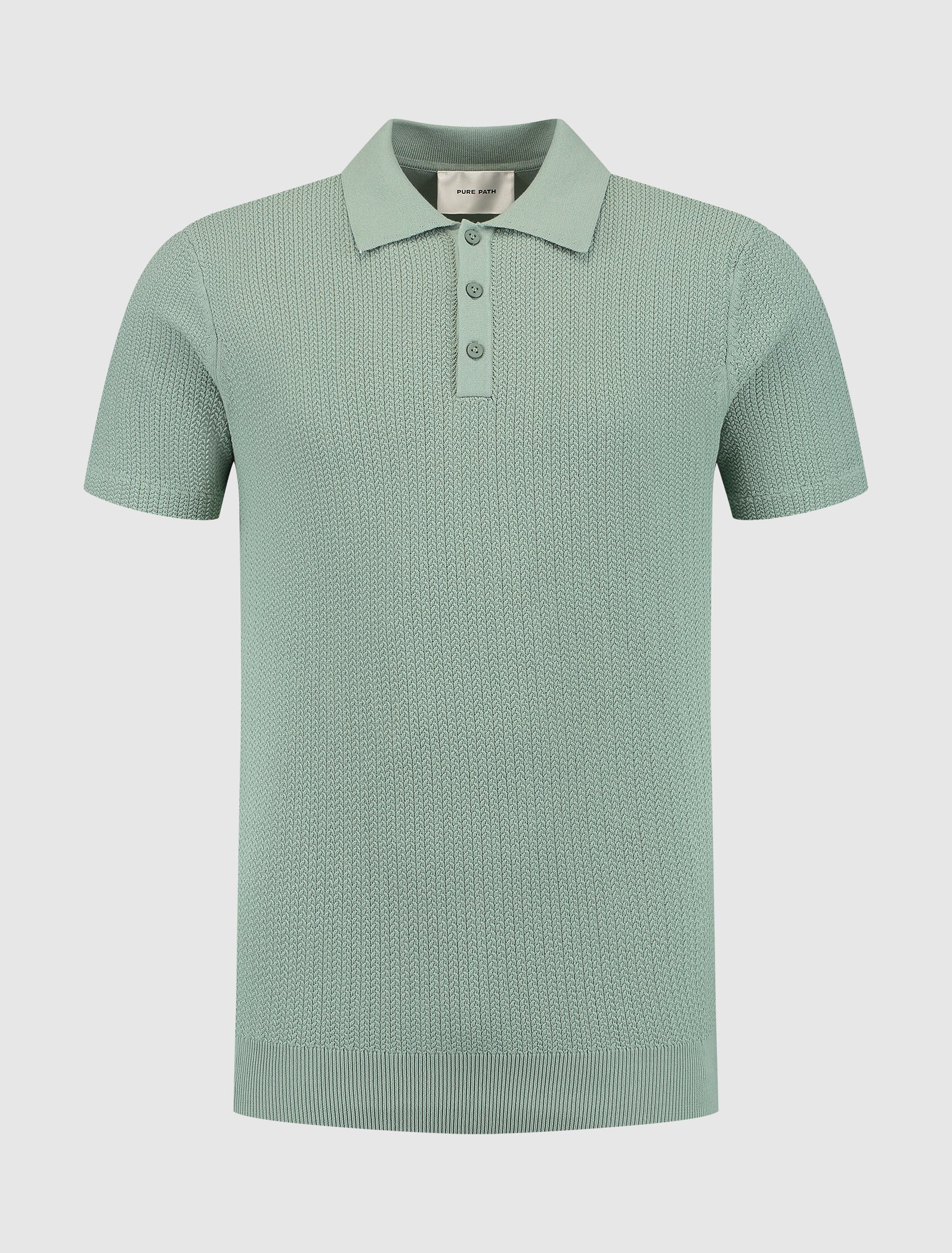 Braided Knitwear Polo | Army Green