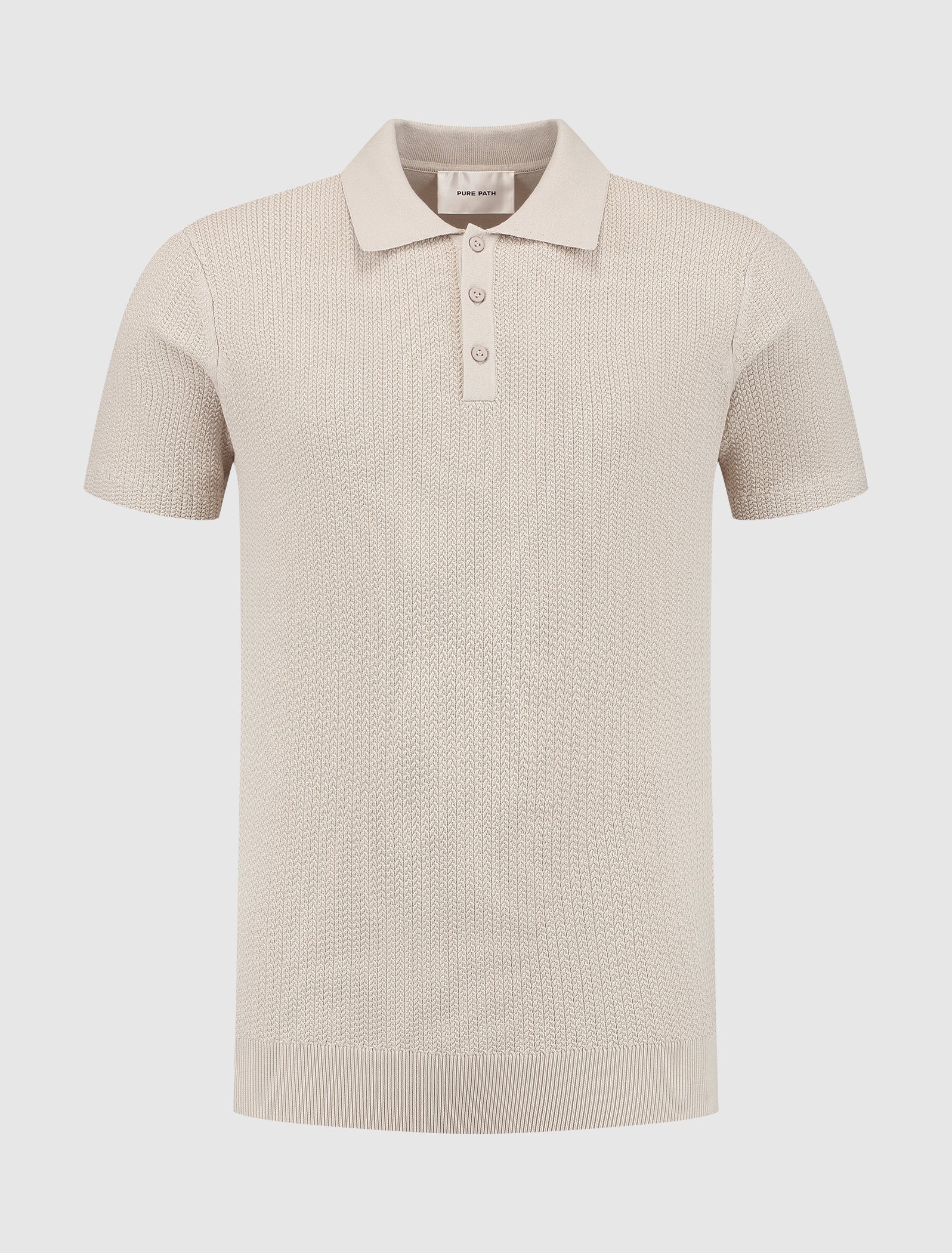 Braided Knitwear Polo | Sand