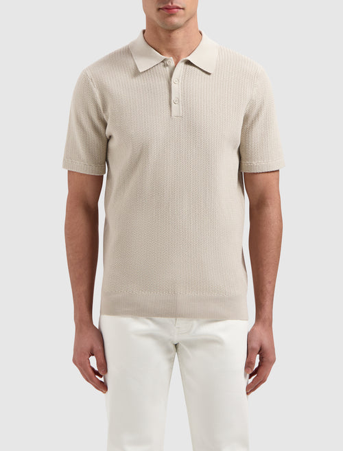 Braided Knitwear Polo | Sand