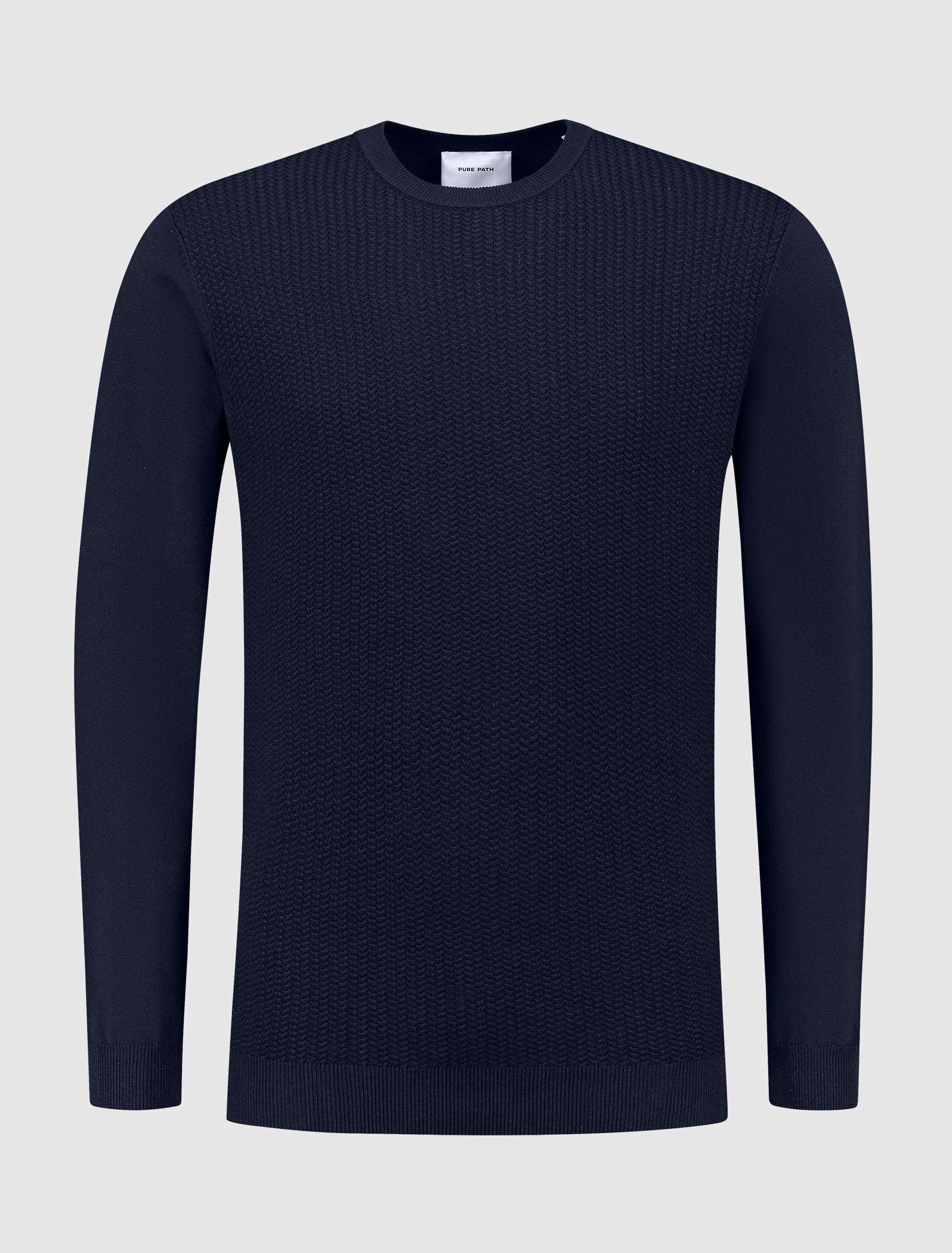 Braided Knitwear Sweater | Navy