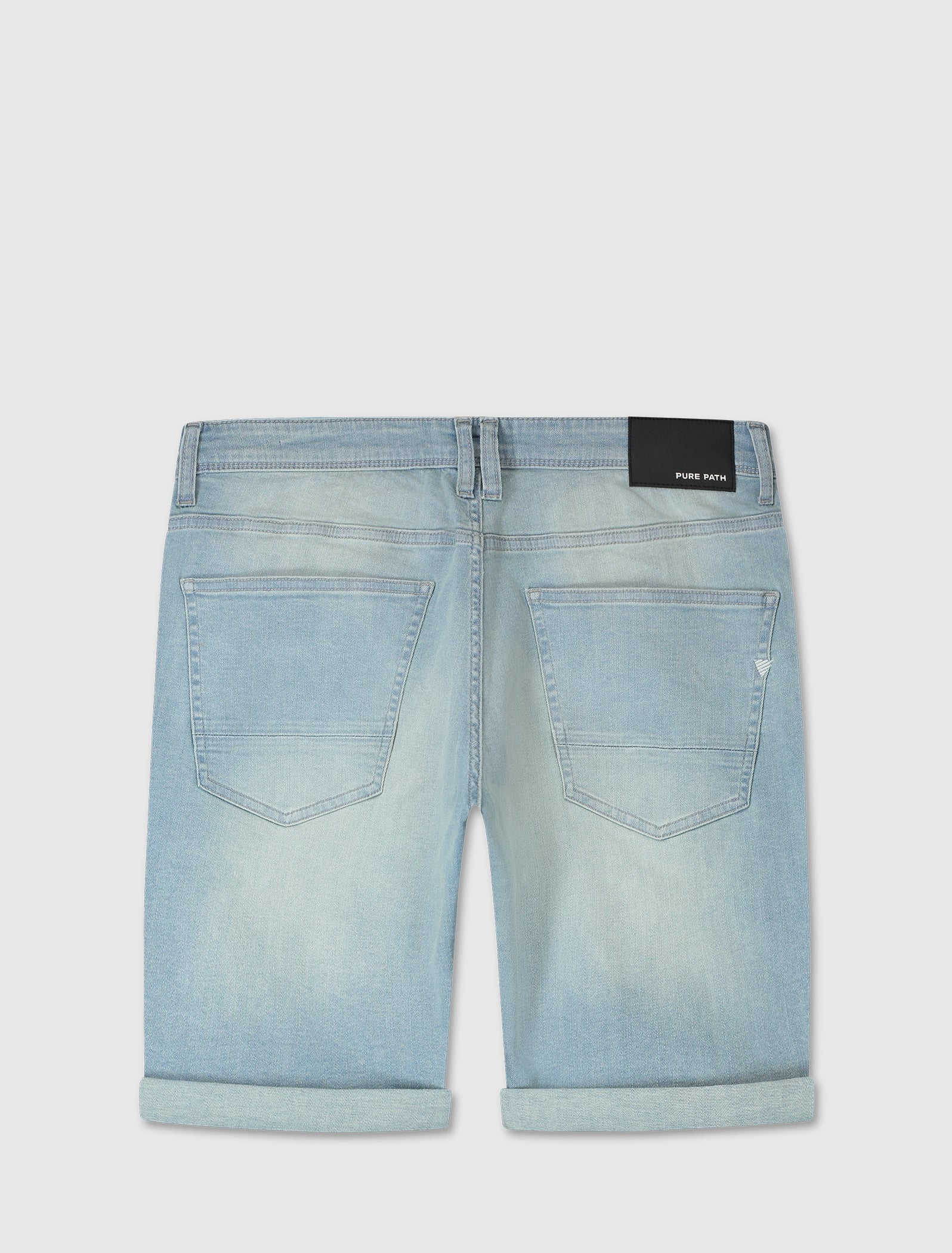 The Steve Skinny Fit Shorts | Denim Light Blue