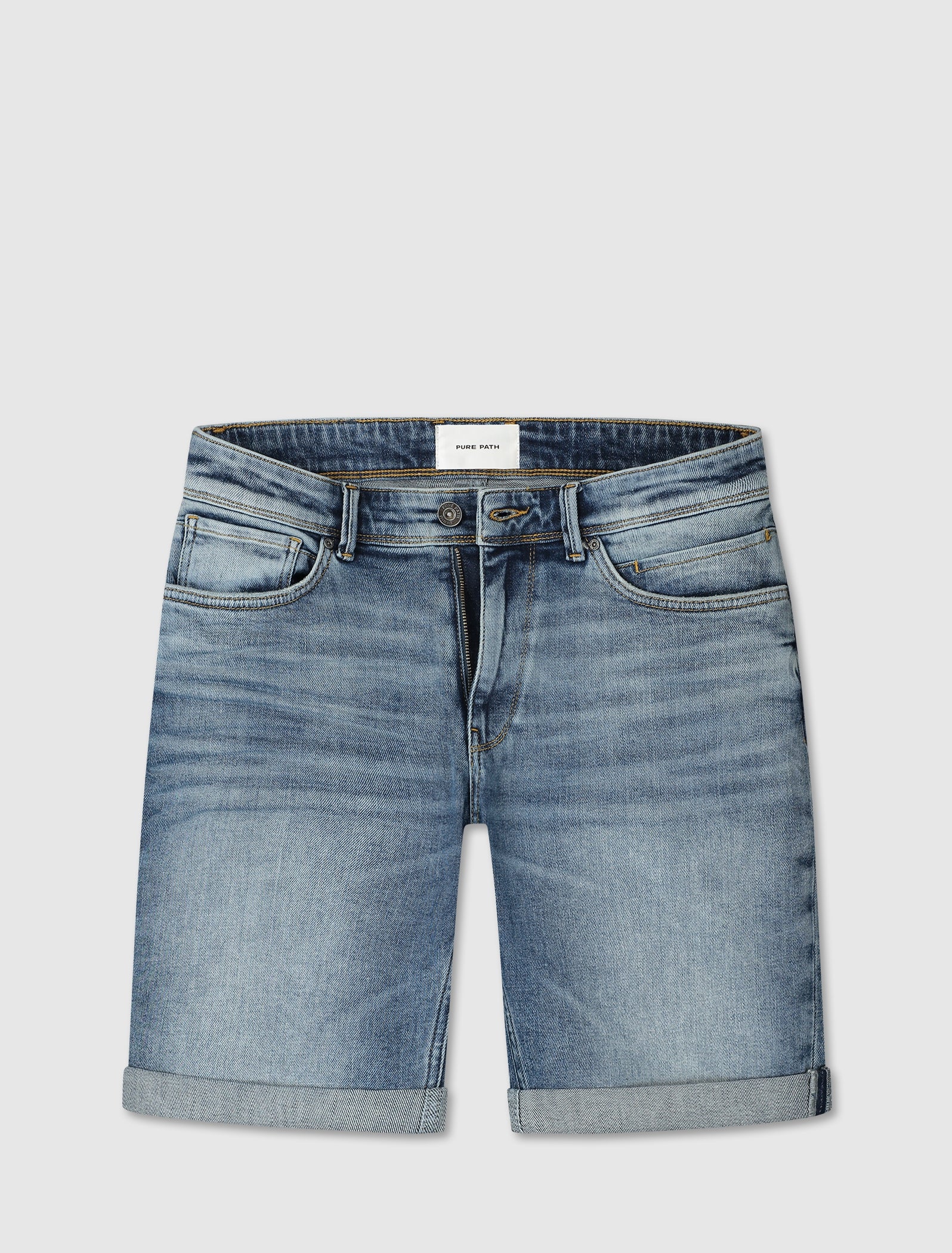 The Miles Slim Fit Shorts | Denim Mid Blue