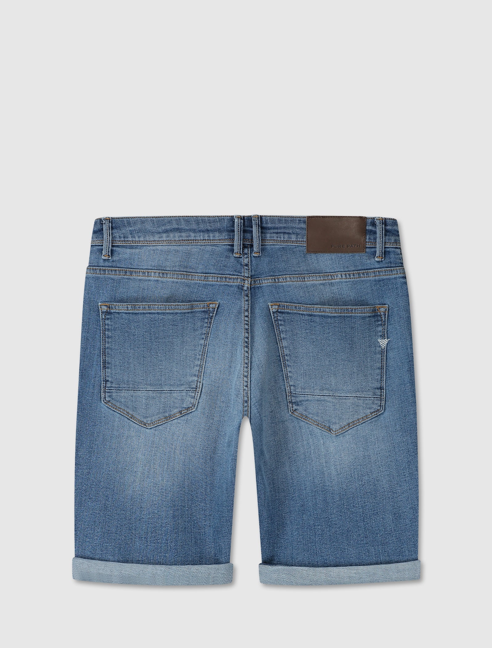 The Steve Skinny Fit Shorts | Denim Light Blue