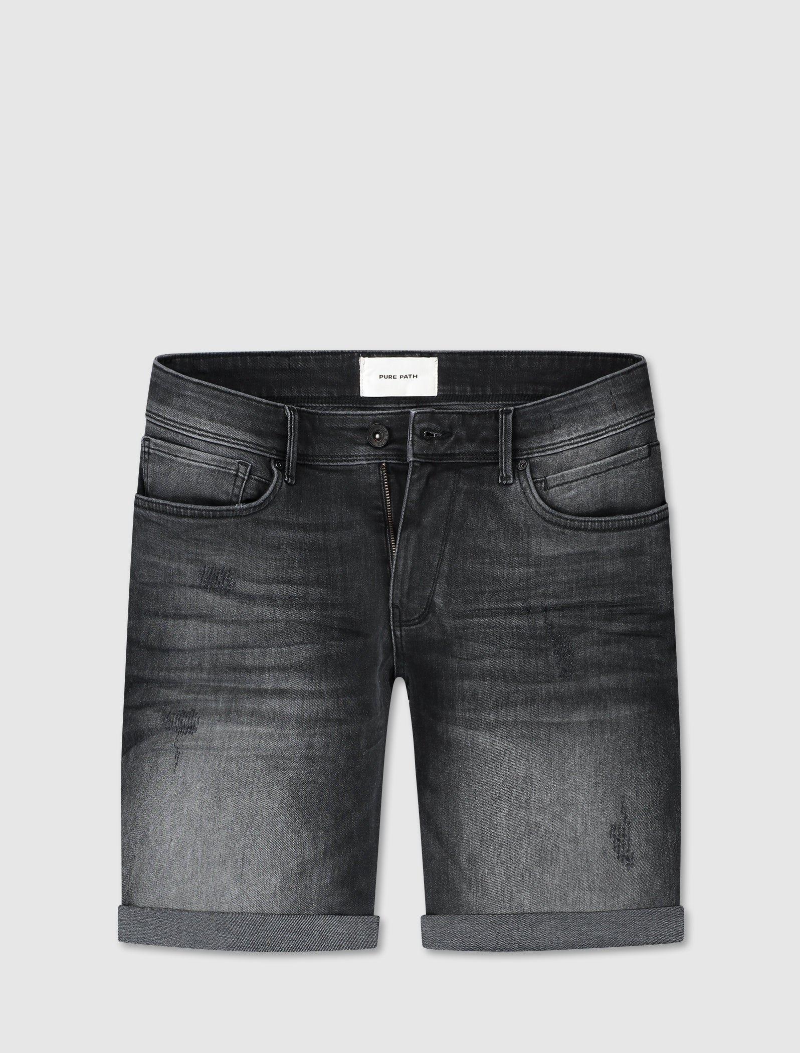 The Steve Skinny Fit Shorts | Denim Dark Grey