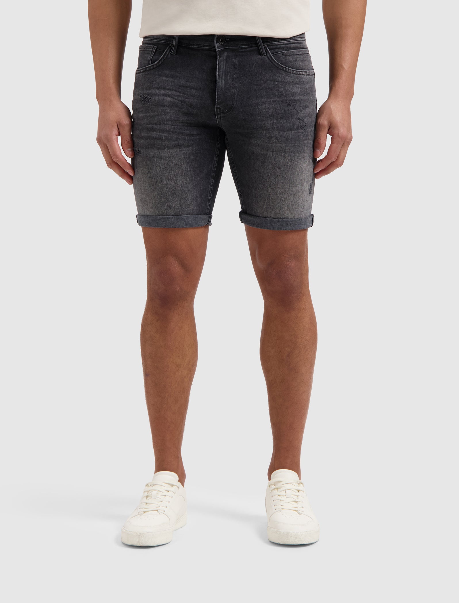 The Steve Skinny Fit Shorts | Denim Dark Grey