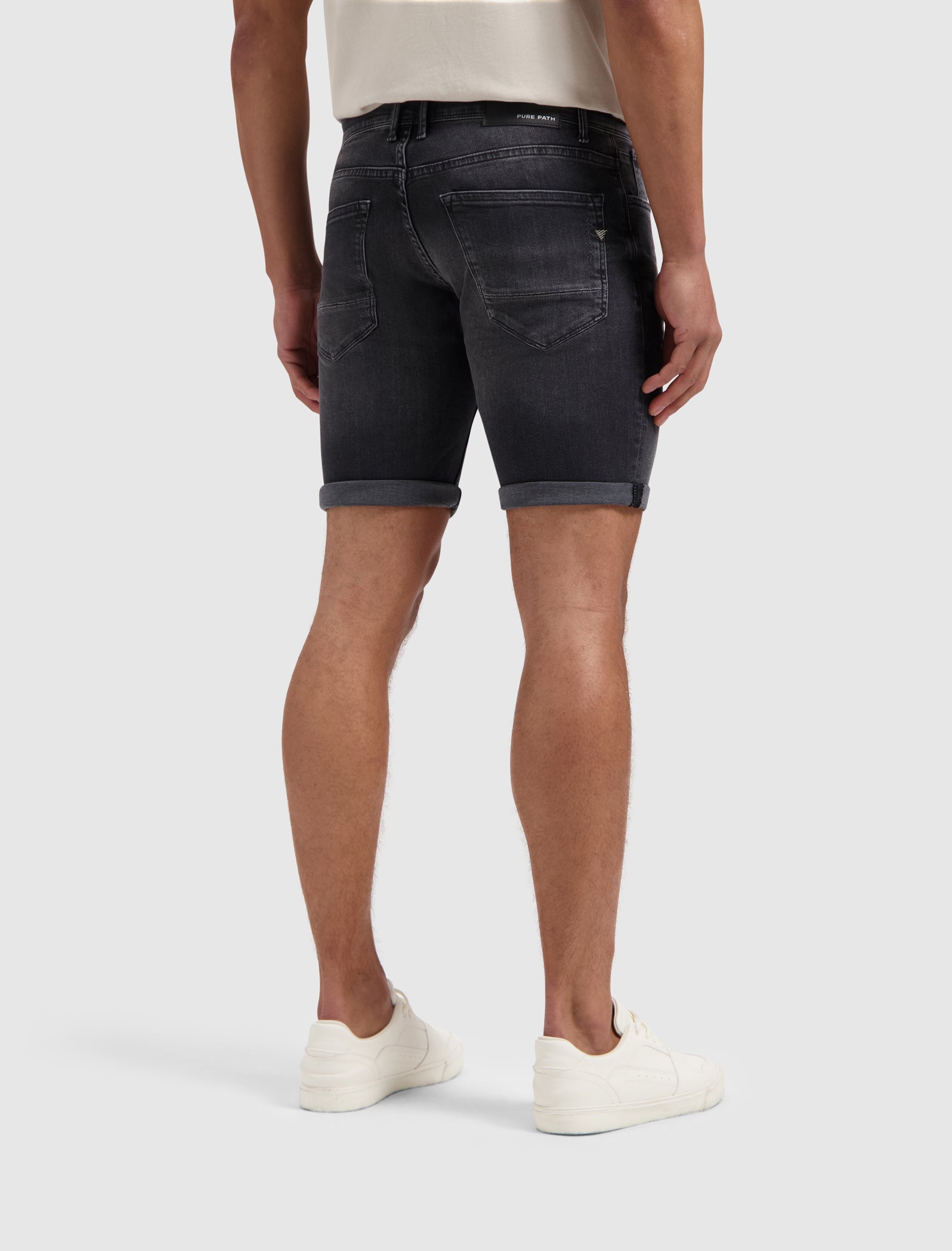 The Steve Skinny Fit Shorts | Denim Dark Grey