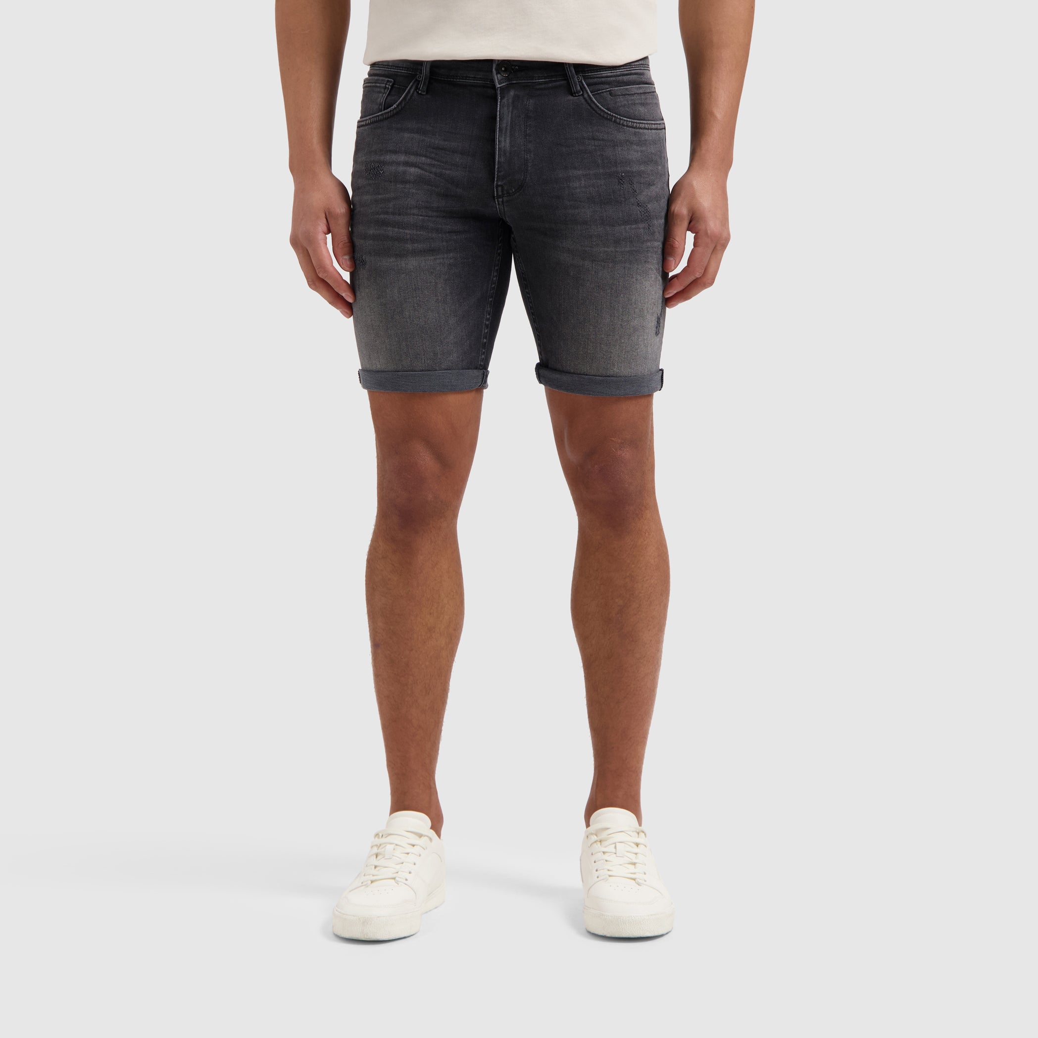 The Steve Skinny Fit Shorts | Denim Dark Grey