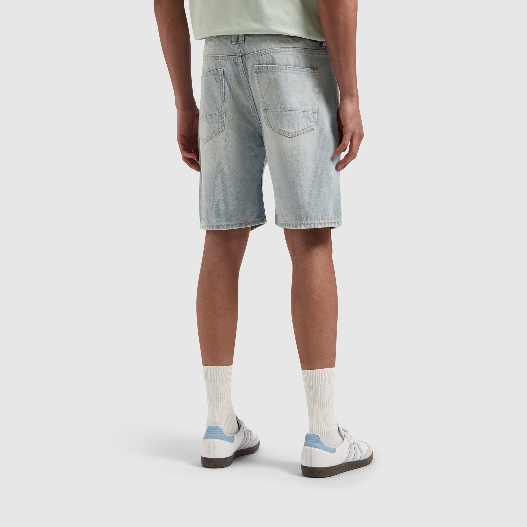 The Owen Regular Fit Shorts | Denim Light Blue